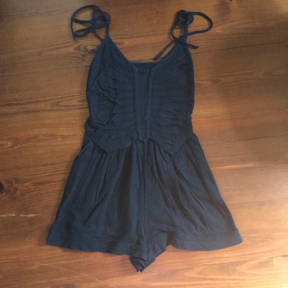 Navy butterfly romper size small